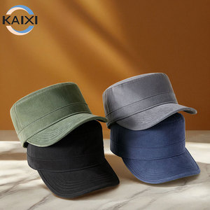 Casquette de baseball unisexe Cadet Casquette classique ajustable en sergé à dessus plat Casquette de camionneur en coton lavé pour l'extérieur - Product Image 1