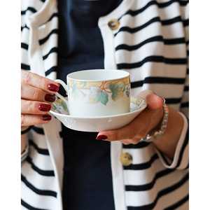 Juego de Té Richard Ginori de 6 Piezas, Estilo Empire, Tazas de Cerámica con Decoración de Flores Pastel, en Stock - Product Image 2