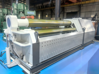 Machine de cintrage de tôles hydraulique automatique CNC à 4 rouleaux W12-8x2000 pour le cintrage de bobines de tôles en acier inoxydable