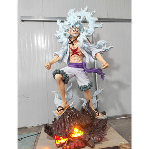 Figurine d'action d'une seule pièce de taille réelle personnalisée Nika Luffy Figure Luffy Sculpture Statue de Luffy <span class=keywords><strong>en</strong></span> résine Figurine d'anime pour <span class=keywords><strong>la</strong></span> décoration intérieure - Product Image 3
