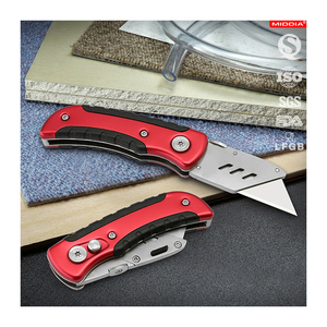 Gấp Thép Không Gỉ Tiện Ích Dao Có Thể Thu Vào Lưỡi Ambidextrous Thiết Kế Nhựa Cho Cắt Carton Băng Bưu Kiện Bao Bì - Product Image 1