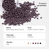 AliLeader 1000 pièces Anneaux de raccordement en cuivre, perles d'extension capillaire en aluminium à visser, micro-anneaux nano, outil pour extensions de cheveux