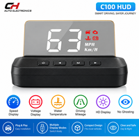 HUD de voiture OBD2 compact et pliable, écran 96 % transparent, effacement des codes d'erreur à une touche et 5 alarmes pour tous les véhicules OBDII