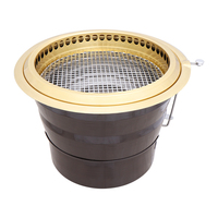 Barbecue rond commercial japonais Pinnovo, grill au charbon de bois coréen, table de cuisson au charbon de bois pour restaurant