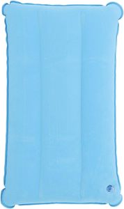 Oreiller de voyage gonflable floqué bleu ciel pour le camping, l'avion, la plage - Product Image 4