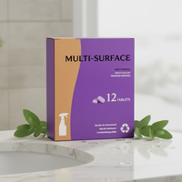 Recharges de concentré nettoyant multi-usages, recharge pour nettoyage multi-surfaces, comprimés nettoyants non toxiques (lot de 12)