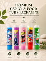 Tube d'emballage pliable personnalisé en aluminium-plastique pour chewing-gum, 12,7-35 mm, avec bouchon à vis, impression UV, écologique, rangement facile