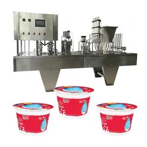 Máquina automática de enchimento e selagem de copos de gelatina e iogurte 180ml 250ml 500ml creme de molho de nozes personalizada direto da fábrica