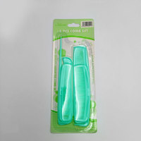 Ensemble de peignes à cheveux en plastique portables multicolores, kit de coiffure pour salon et maison, emballage sous blister