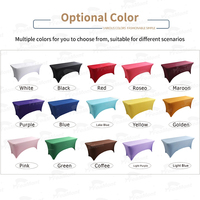 Nappes FEAMONT blanches 100% polyester Linge de table ajusté pour nappe de banquet