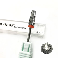 HYTOOS Fraise conique pour ongles 5 en 1 en carbure, outil de fraisage pour manucure, accessoires pour ongles, outil de dépose de gel