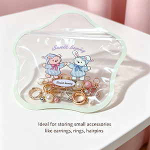 Cute star-shaped self-sealing gift <b>bags</b> – reusable & high-quality packaging; small gift <b>bags</b>; ideal for sweets; <b>transparent</b> seal - Product Image 2