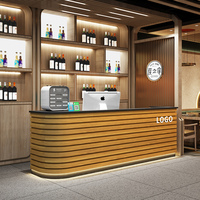 Comptoir de caisse Yimutang pour restaurant, bar, snack-bar, hot pot, bureau commercial moderne, petit mobilier de réception en bois massif