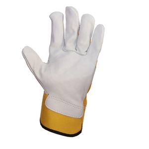Guantes de conductor de cuero de ganado Guantes de soldadura eléctrica de trabajo amarillo Guantes de cuero de seguridad de China - Product Image 6