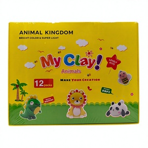 Kit d'argile à modeler non toxique, super légère, sans rétrécissement ni craquelure, sèche naturellement à l'air sans four, pour enfants - Product Image 4