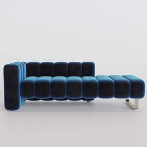 Pouf de luxe 3 places, canapé long de haute qualité pour <span class=keywords><strong>couloir</strong></span>, chambre, salon, hôtel, maison - Product Image 1