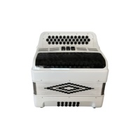 SEASOUND Accordéon professionnel OEM 34 boutons 12 basses 3 registres Blanc brillant avec grille et boutons noirs Modèle JB3412C