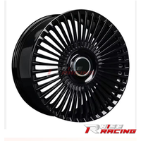 Jantes en alliage d'aluminium forgé RISE Classic Nice à rayons multiples, taille complète 17-22 pouces, 40 mm ET, PCD 5x112/120, T6061, finition noire