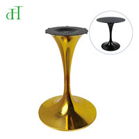 Pied de table de salle à manger d'extérieur DIHAO, design moderne en fer et ABS, forme tulipe arrondie, hauteur réglable, solide, installation facile, pour maison, bar, hôtel