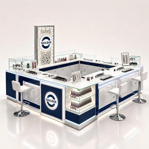 Kiosco de Uñas de Lujo, Mostrador de Exhibición Personalizado para Salón de Manicura, Cabina Moderna con Vitrina de Vidrio LED, Diseño en Metal y Acrílico - Product Image 5