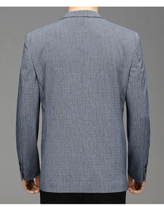 M-4XL autunno nuovo vestito da uomo d'affari versione coreana temperamento piccolo Plaid cappotto Casual Non in ferro - Product Image 5