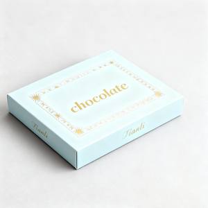 Kotak Cokelat Kustom <span class=keywords><strong>2</strong></span> Buah Dengan Pembatas Plastik PET Kotak Kemasan Cokelat Mewah Lapisan UV Foil Emas Kotak Kemasan Hadiah - Product Image 5