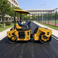 Rouleau compresseur vibrant à double tambour de 5 tonnes, compresseur tandem diesel de 37 kW 50 CV, rouleau compresseur d'asphalte autoporté pour chantier d'usine