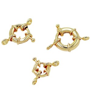 Hebilla de volante chapada en oro de 18K, 9mm, 11mm, 13mm, 15mm, Hebilla de marinero duradera para collar, Cierre de resorte de cobre - Product Image 3