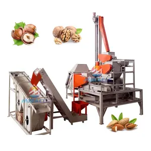 Efficient Automatic Walnut Peeler Walnut Shell Removal Equipment Stainless Steel Walnut Shelling And Peeling Line