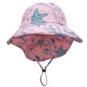 Protezione solare cappello per bambini a tesa larga cappello da gioco estivo cappello da bambino con cinturino per il mento - Product Image 3