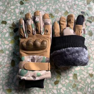 Factory Direct Sell Winter Soft <b>Warm</b> Shell Cycling <b>Gloves</b> Thick Fleece Tactical <b>Gloves</b> - Product Image 2