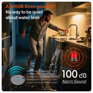 Détecteur de fuite d'<span class=keywords><strong>eau</strong></span> WiFi Tuya, application Smart Life, sirène d'alarme 100 dB, capteur d'inondation sans fil, alerte de fuite, de débordement et de gouttelettes PST-SW107W - Product Image 5