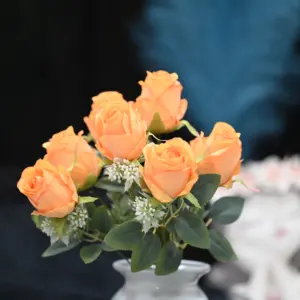 Toptan özelleştirilmiş düğün olay dekoratif yapay ipek çiçek