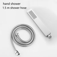 Système de douche pluie monocommande en acier inoxydable poli avec télécommande, LED multicolores et vanne inverseur thermostatique moderne
