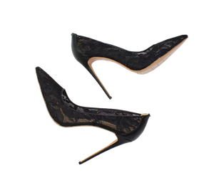 Classic Luxury Designer shoes Mesh Embroidered Thin Heels Shoe <b>Lady</b> Stiletto Pumps high Quality Sexy Women High Heel shoes - Product Image 2