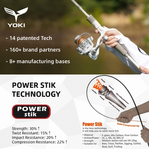 Yoki ps662mc xấu xí thanh 1.98m 2 phần OEM e-glass câu cá nhà sản xuất ISO BSCI tùy chỉnh đúc <span class=keywords><strong>Rod</strong></span> - Product Image 3