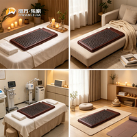 Jiwan Lejia Vente en gros de tapis de massage électrique personnalisé pour tout le corps, matelas chauffant, tapis en pierre brune pour hôtel de luxe