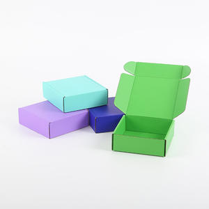 Eco piccola scatola di spedizione elettronica blu Mailer con prodotto personalizzato inserto di imballaggio scatola di carta ondulata - Product Image 3