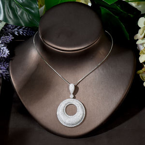 Hibride Mirco CZ จี้วงกลมปูไนจีเรียชุดเครื่องประดับผู้หญิงชุด N-552เครื่องประดับชุดแต่งกายเครื่องประดับ mujer <span class=keywords><strong>2</strong></span>ชิ้น - Product Image 4