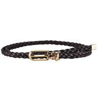 Ceinture en cuir PU tressée étroite et décontractée pour filles, avec boucle en alliage, pour robe, jupe ou pantalon, 110-130 cm, Chine