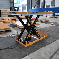 Table élévatrice à ciseaux à profil bas 1000-2000 kg, plateforme de levage électrique hydraulique pour la manutention en entrepôt, certifiée CE