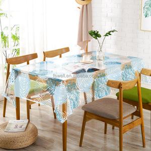 Khăn Trải Bàn Pvc Thiết Kế Hình Lá Hoa Oải Hương Hoa Hướng Dương Màu Chanh Khăn Trải Bàn Nhựa In Trong Suốt/Khăn Trải Bàn Bằng Nhựa - Product Image 2