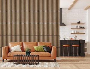 60X60 <span class=keywords><strong>cm</strong></span> quadrati scandinavi moderni <span class=keywords><strong>legno</strong></span> noce <span class=keywords><strong>doghe</strong></span> 3D isolamento acustico decorativi pannelli <span class=keywords><strong>da</strong></span> parete acustici - Product Image 5