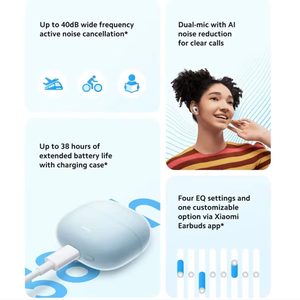 หูฟังไร้สาย Redmi <span class=keywords><strong>Buds</strong></span> 6 <span class=keywords><strong>Lite</strong></span> รุ่น Global ปี 2025 ระบบตัดเสียงรบกวน AI 40dB แบตเตอรี่ใช้งานได้นาน 38 ชั่วโมง - Product Image 3