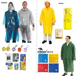 Poncho imperméable réutilisable pour femme avec logo personnalisé, épaissi et imperméable, à capuche, long et transparent en EVA pour adulte - Product Image 1