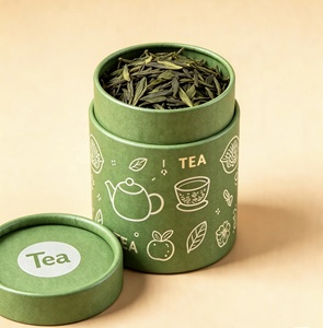 Biodegradable Kraft Paper <b>Round</b> <b>Gift</b> <b>Box</b> with Lid Custom Coffee & Food Packaging Canister Matt Lamination Options - Product Image 1