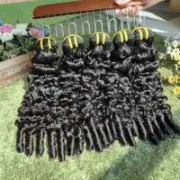 Cheveux humains brésiliens vierges de qualité 12A, cheveux bouclés en spirale birmans de haute qualité, non traités, en lot