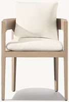 Ensemble de jardin d'extérieur de luxe léger de style italien Table et chaise de salle à manger rectangulaires en bois massif de teck pour hôtels Mobilier élégant