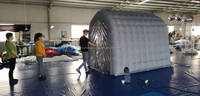 Tente gonflable de décontamination, tente tunnel de pulvérisation gonflable avec machine de désinfection gratuite
