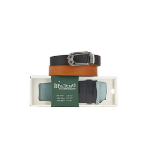 Cintura in Vera Pelle con Fibbia Ovale Retrò e Motivo Coccodrillo, 3,8 CM, Accessorio Moda Donna - Product Image 1